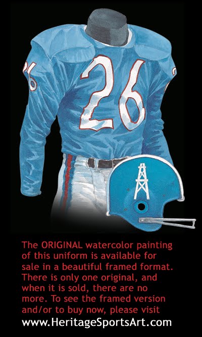 Tennessee Oilers Home Uniform  Tennessee oilers, Tennessee titans,  Tennessee titans logo