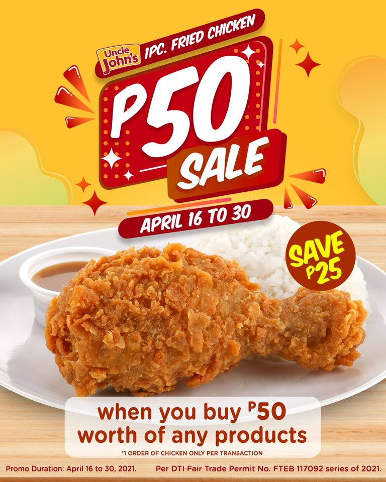Ministop Uncle John's Fried Chicken P50 SALE