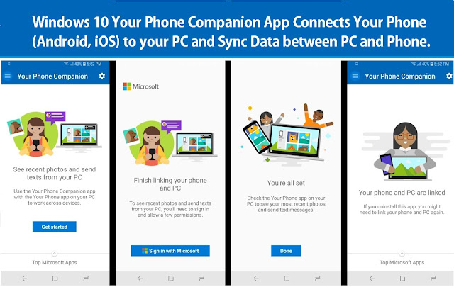 open the your phone companion app on your phone open the your phone companion app on your phone