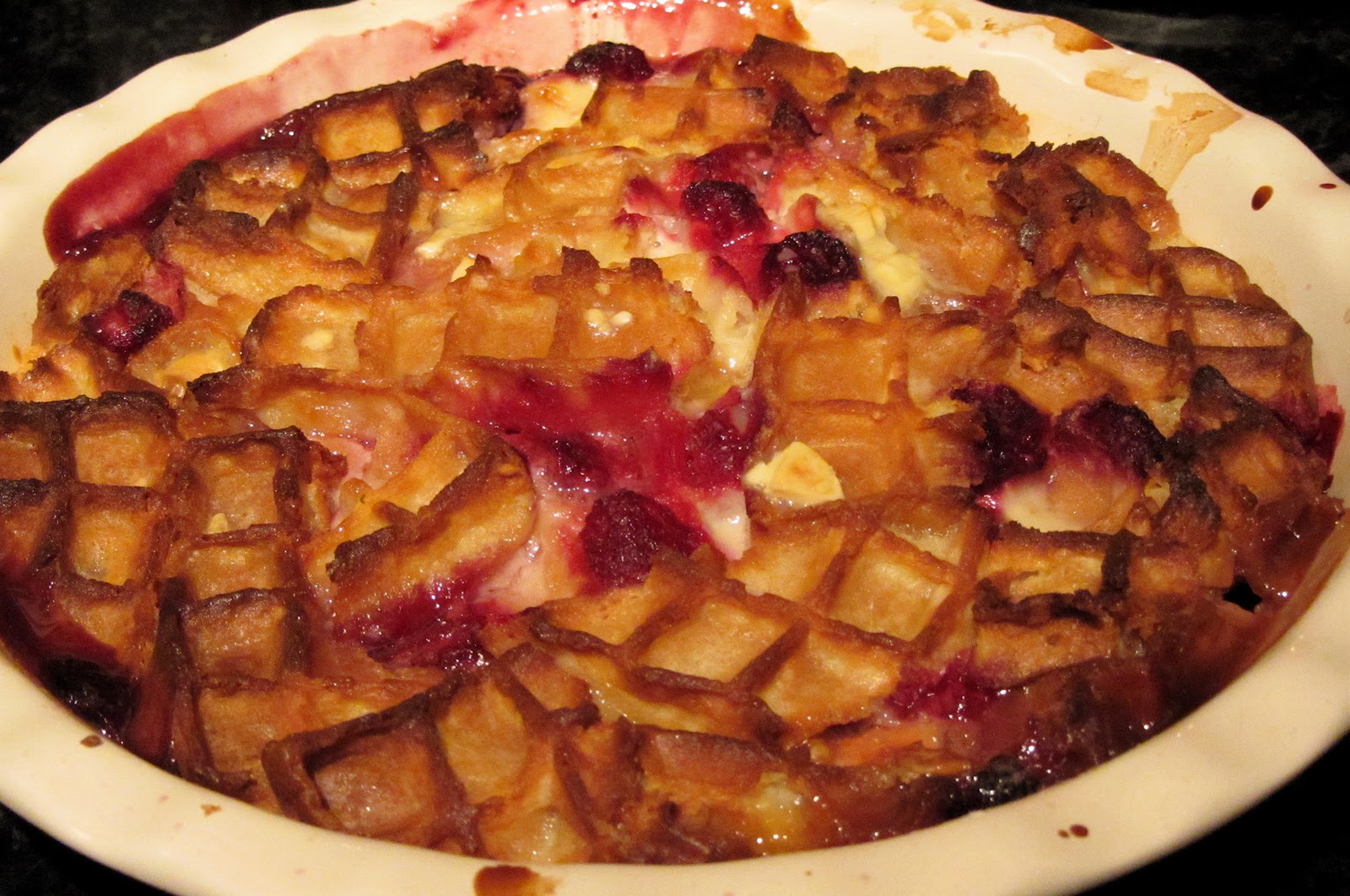On Her Majesty's Secret Dinner Service Waffle Berry Pudding