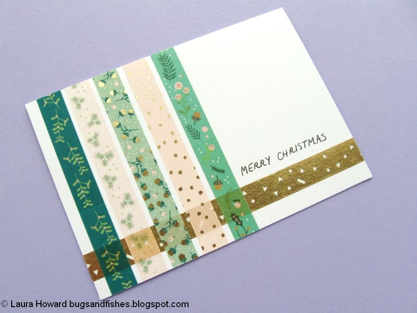 Bugs And Fishes By Lupin Easy Diy Christmas Card Ideas 1 Washi