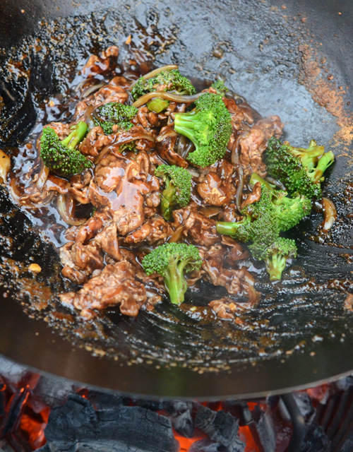Shaved Steak Beef and Broccoli Stir Fry on the Big Green Egg