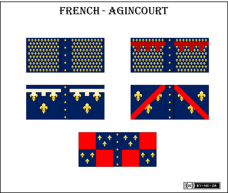 AZINCOURT 6 Commandement Français Azincourt French Leaders Agincourt
