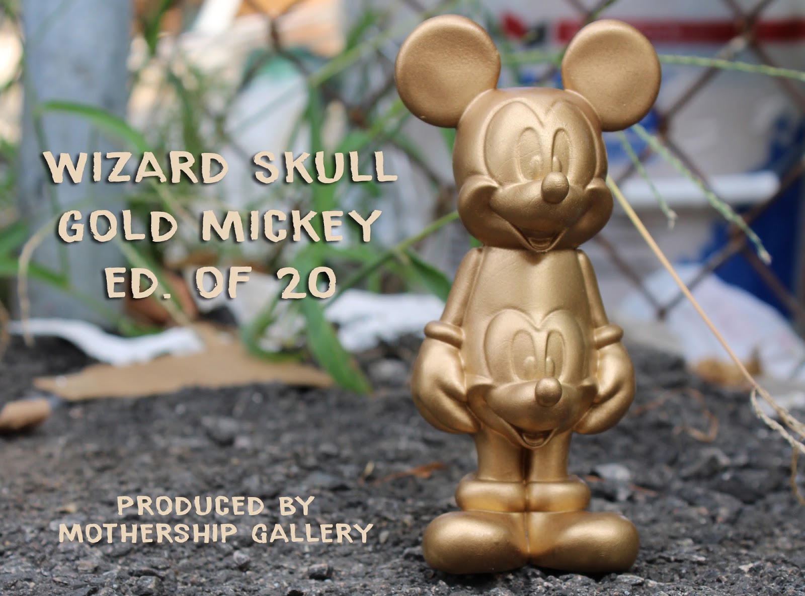 The Blot Says... Golden Mickey Resin Figure by Wizard Skull x Martian Toys