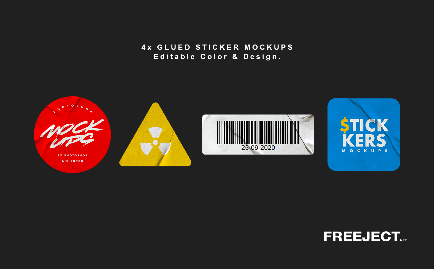 Free Sticker Mockups (PSD)