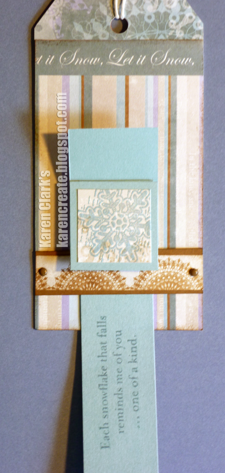 Waterfall Tag Pull Kare 'n Create: Winter Waterfall Gift Tag