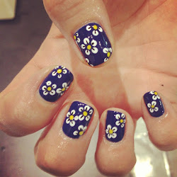 nail nails daisy gel unghii cu modele nageldesign simple polish pentru dark selber machen primavara spring flower decoradas vara toe