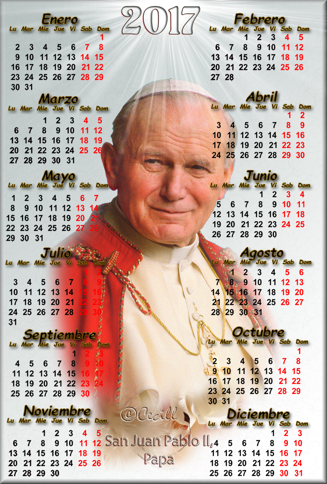 Calendarios religiosos 2019: completa e imprime tus propios Calendarios religiosos 2019: completa e imprime tus propios