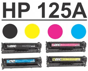 Cartucho toner HP 125A preto, magenta, amarelo e azul