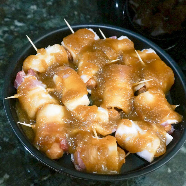 Air Fryer Bacon Wrapped Smokies