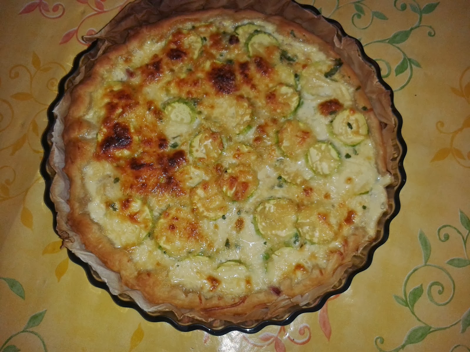 La cuisine de Jaja Tarte à la courgette et aux lardons
