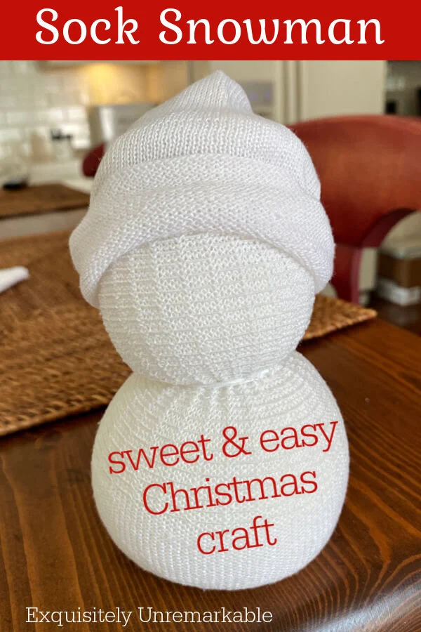 Sock Snowman Sweet and Easy Christmas Craft Pin