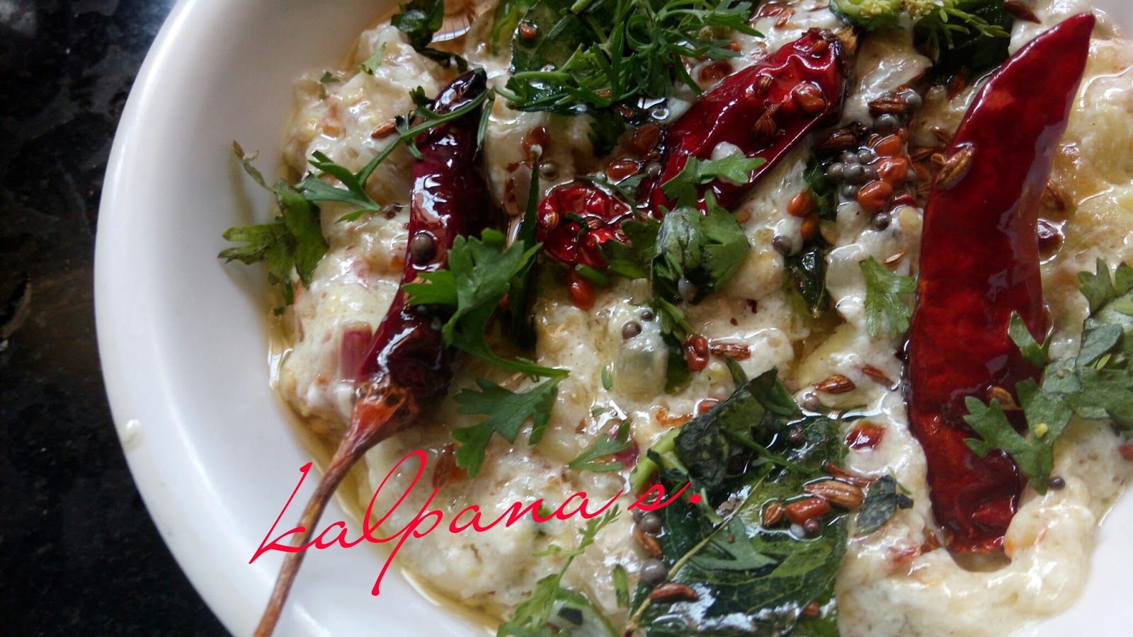 kalpana’s la cucina..... spice 4 all seasons DAHIWALA BAINGAN BHARTA/ SMOKED AUBERGINES WITH YOGURT