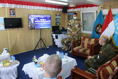 Komandan Sektor Timur UNIFIL berkunjung ke Markas Polisi Militer Kontingen Garuda