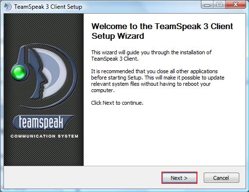 Erros na Instalação do TeamSpeak