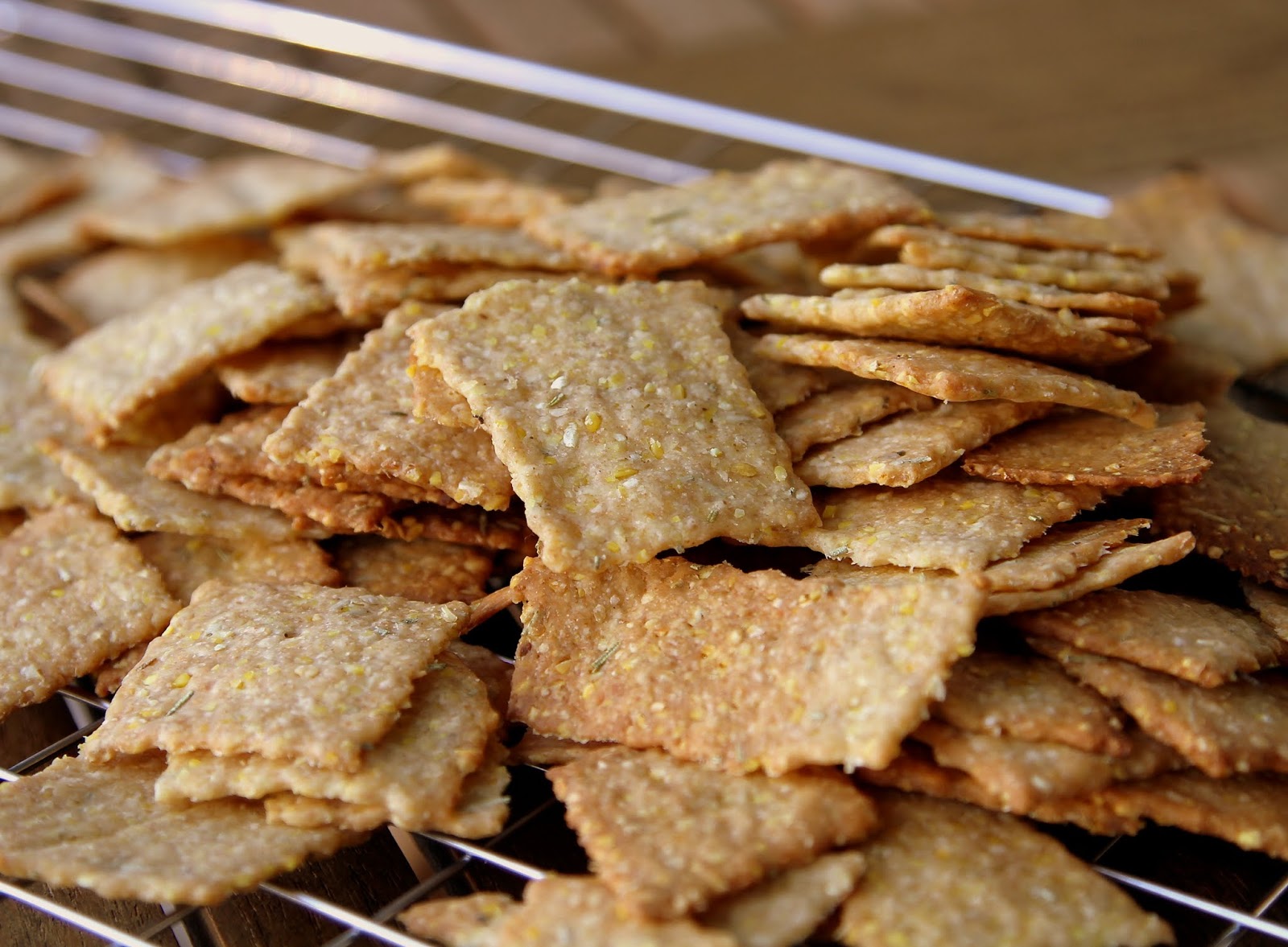 pepsakoy Rosemary Cornmeal Crackers