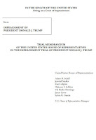 TRIAL MEMORANDUM OF THE UNITED STATES HOUSE OF REPRESENTATIVES IN THE IMPEACHMENT TRIAL OF PRESIDENT DONALD J. TRUMP 