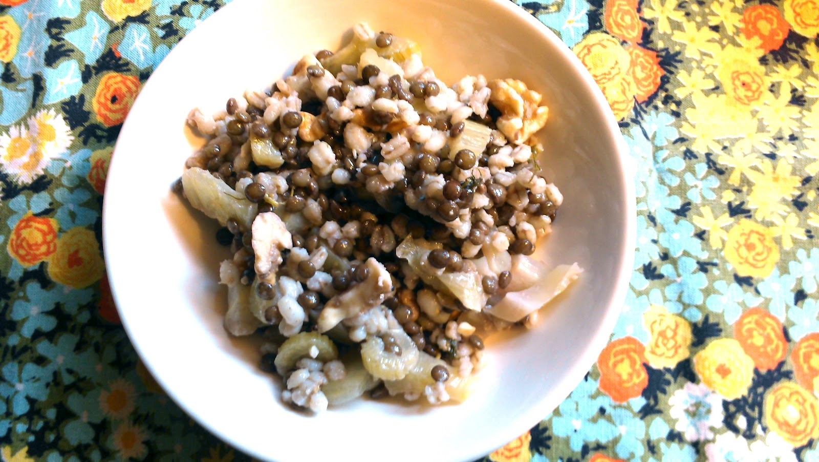 Gezellig Lentil, Barley, & Fennel Salad with Walnut Vinaigrette
