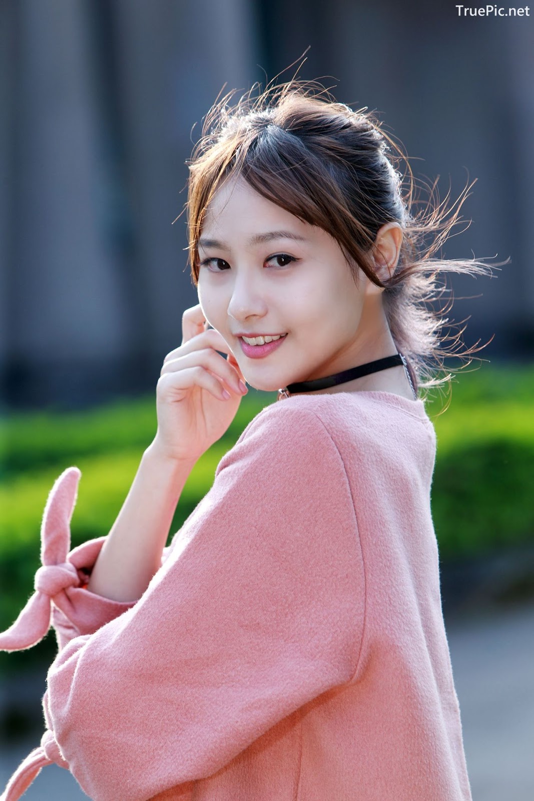 Image-Taiwanese-Model-郭思敏-Pure-And-Gorgeous-Girl-In-Pink-Sweater-Dress-TruePic.net- Picture-15