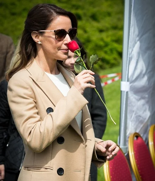 Princess Marie wore Burberry cashmere sweater and By Malene Birger Torun winter coat