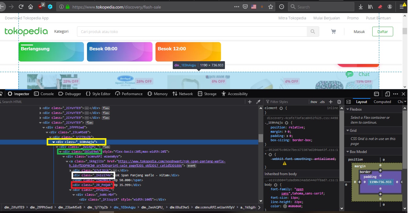cara scraping dengan beautifulsoup