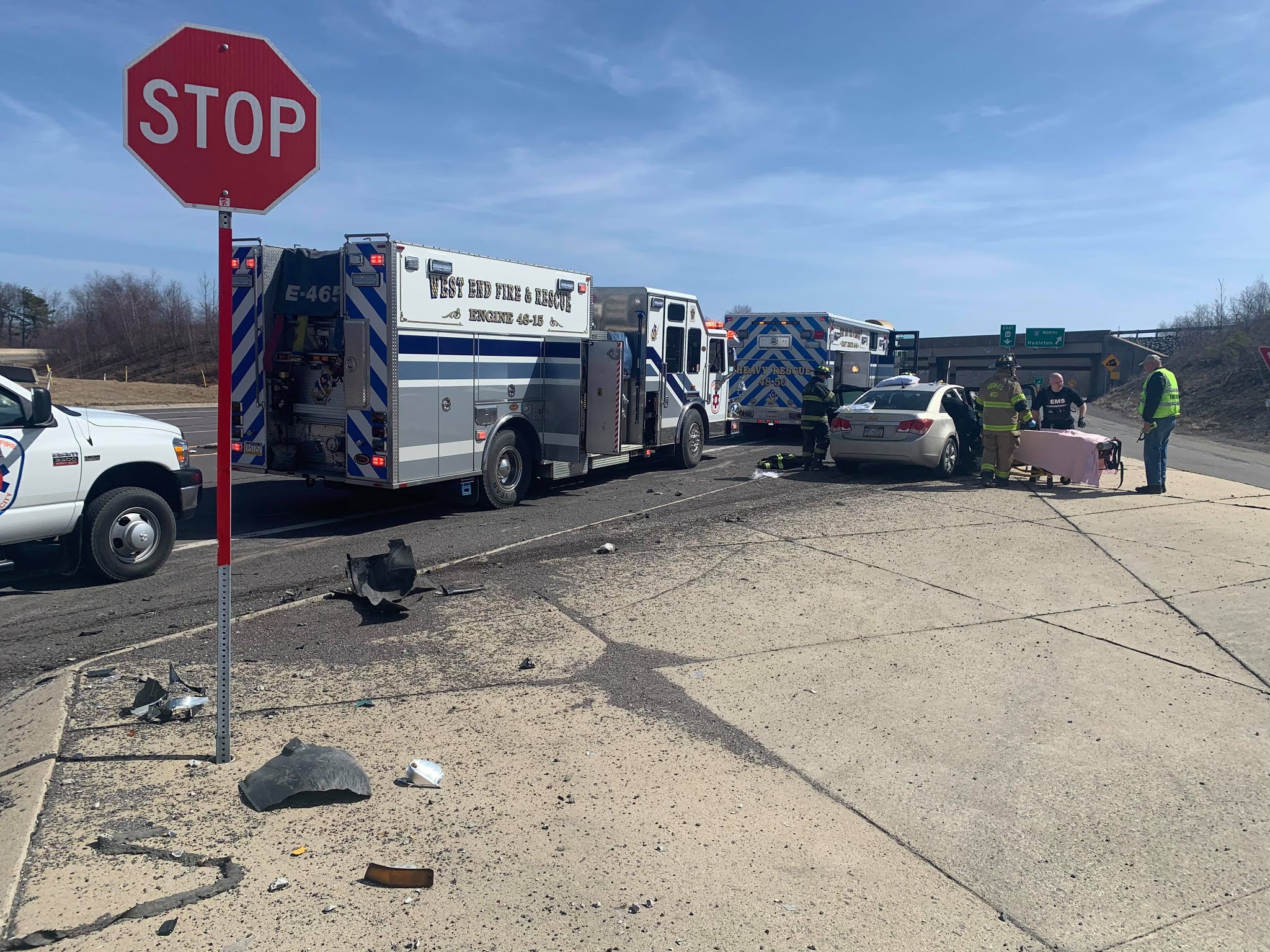 Three Transported After Two Vehicle Crash in Mahanoy Township