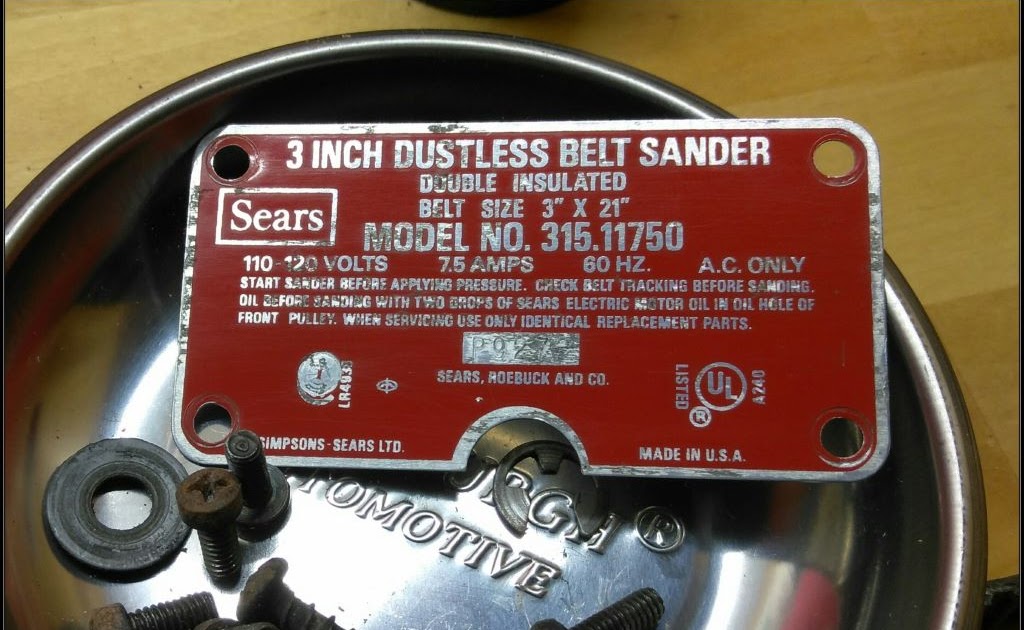 Sears Craftsman 3" Dustless Belt Sander 315.11750 Timing Belt Replacement