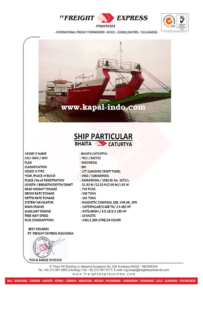 Bhaita Caturtya, kapal Bhaita Caturtya, jual kapal Bhaita Caturtya, pemilik kapal LCT Bhaita Caturtya, jual kapal LCT bekas, jual LCT tahun 1983, jual LCT harga 6.5 milyar