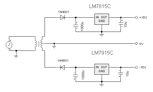 Easy Circuit Lab: Dual Polarity Regulated Power Supply