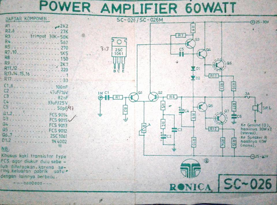 SKEMA POWER AMPLIFIER 60watt SC-026