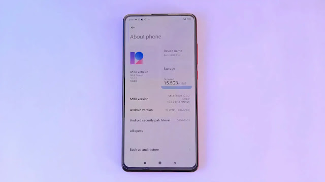 About phone of k20 pro Miui about phone page in k20 pro