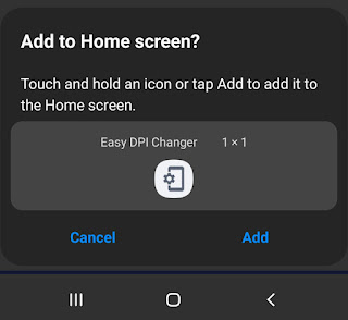 Add icon shortcut on home screen