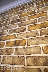 brick faux painting paneling diy easy epbot paint tutorial room wall bricks seams finishes hide surprisingly whole did