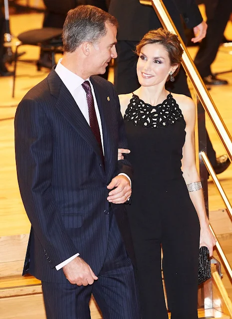 King Felipe of Spain and Queen Letizia of Spain attended 'XXIV Music Week' closing concert at the Principe Felipe Auditorium during the 'Princess of Asturias Awards 2015