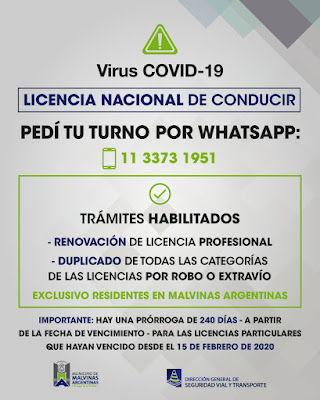 Malvinas Argentinas: turnos por whatsapp para renovar licencias. LICENCIAS%2BMALVINAS