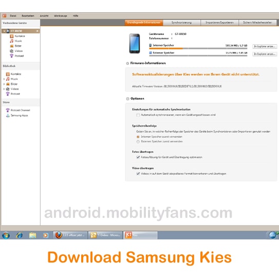 Download Samsung Kies