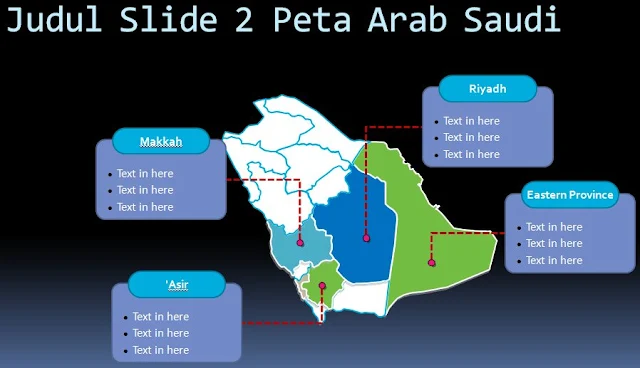 image: Slide 2 Template Powerpoint Peta Arab Saudi
