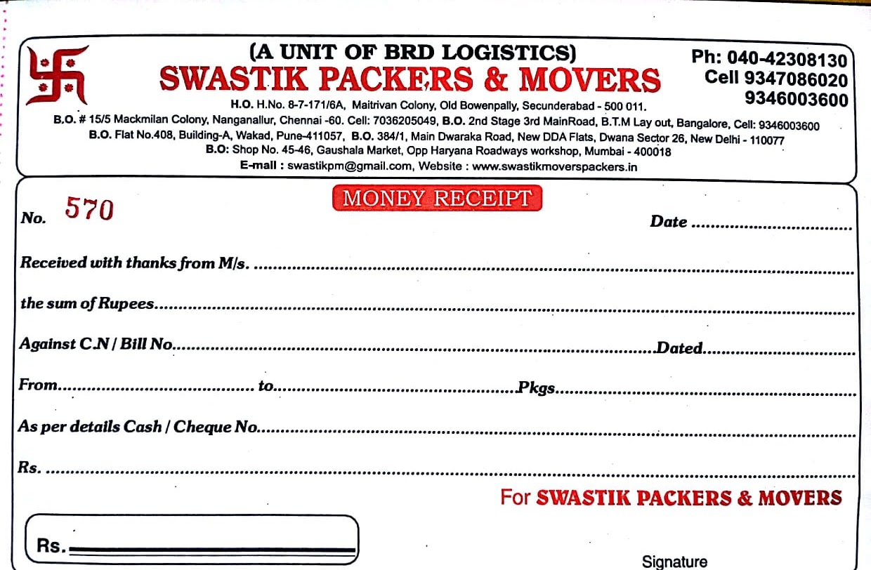 Packers and Movers Bill Format Download 9347086020 Packers and Movers Bill Format Download 9347086020