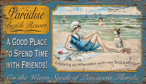 Vintage Beach Signs Personalized