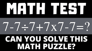 Can you solve this Maths Puzzle 7-7/7+7x7-7 = ?