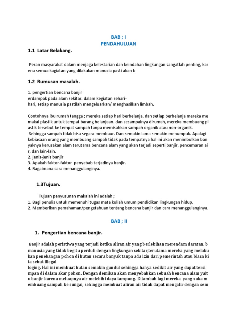 makalah banjir wood scribd indo