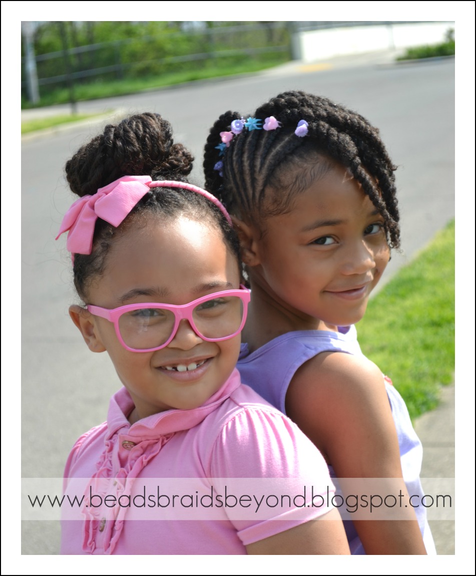 Beads, Braids and Beyond Side Cornrows with Two Strand Twists