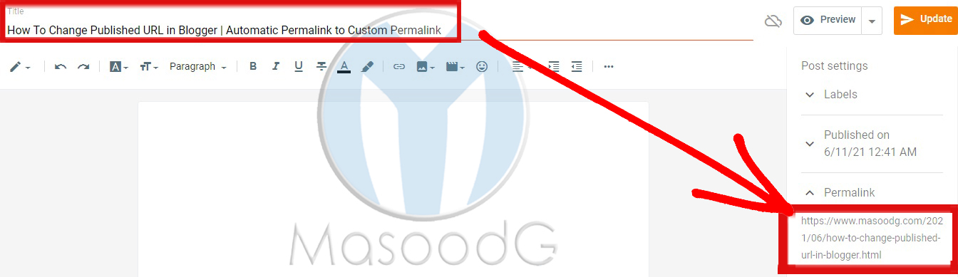 How To Change Published URL in Blogger