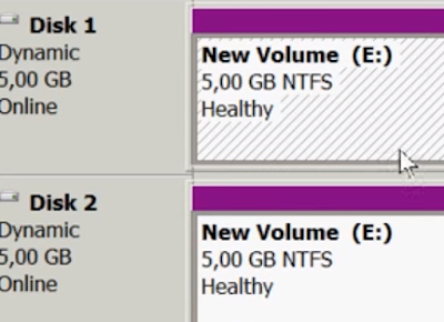 create a spanned volume 