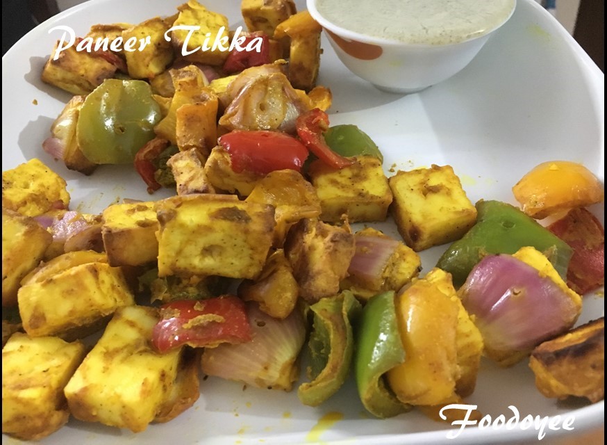 Paneer Tikka In a Microwave.