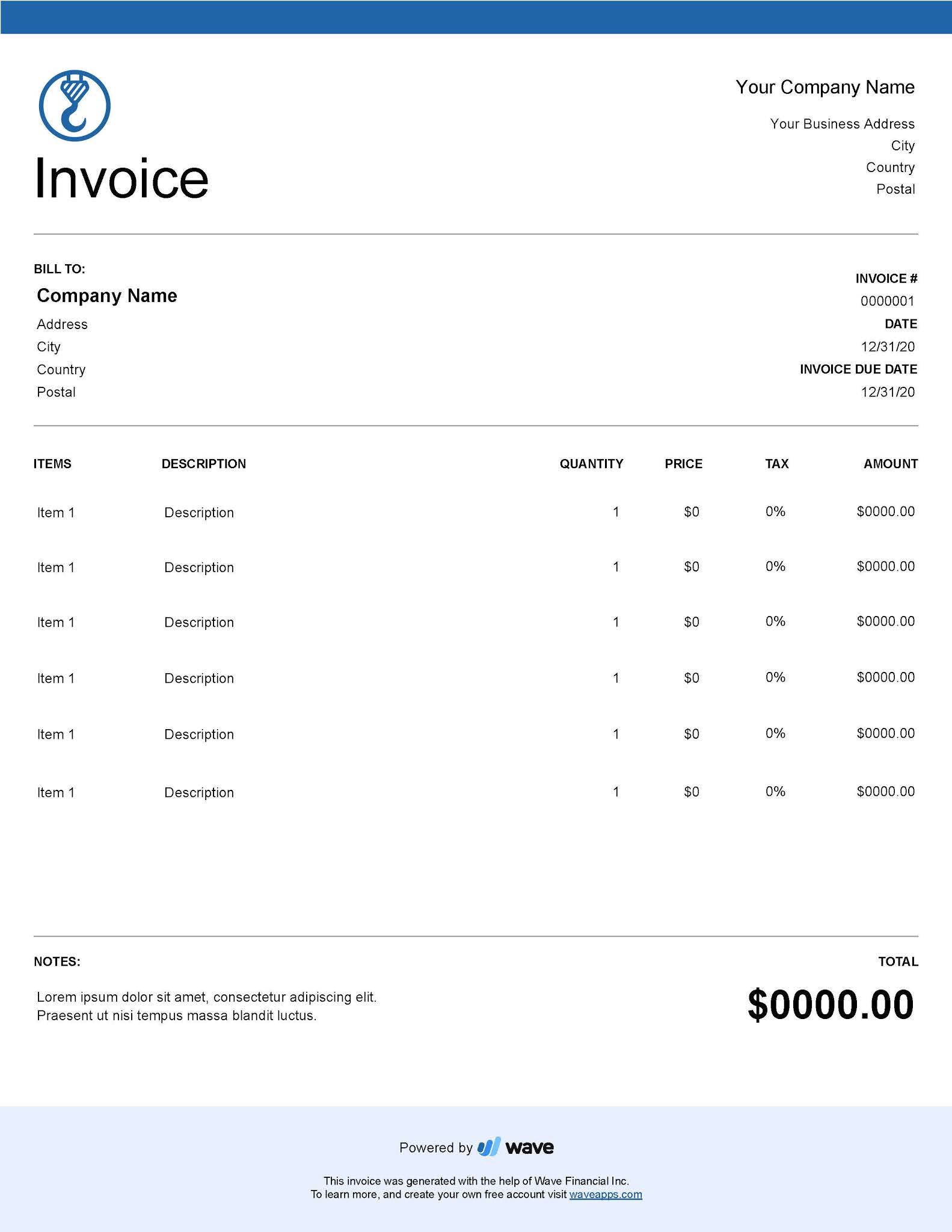 invoice wave login