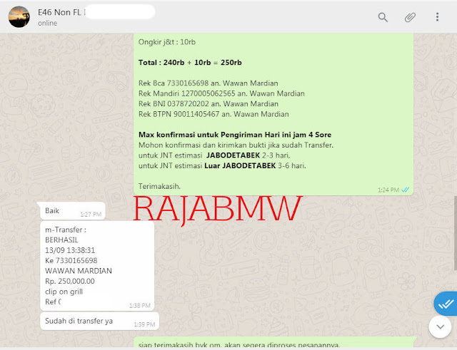 Clip On Grill Mtech Bmw E46 Facelift Bahan Abs Kode 2077