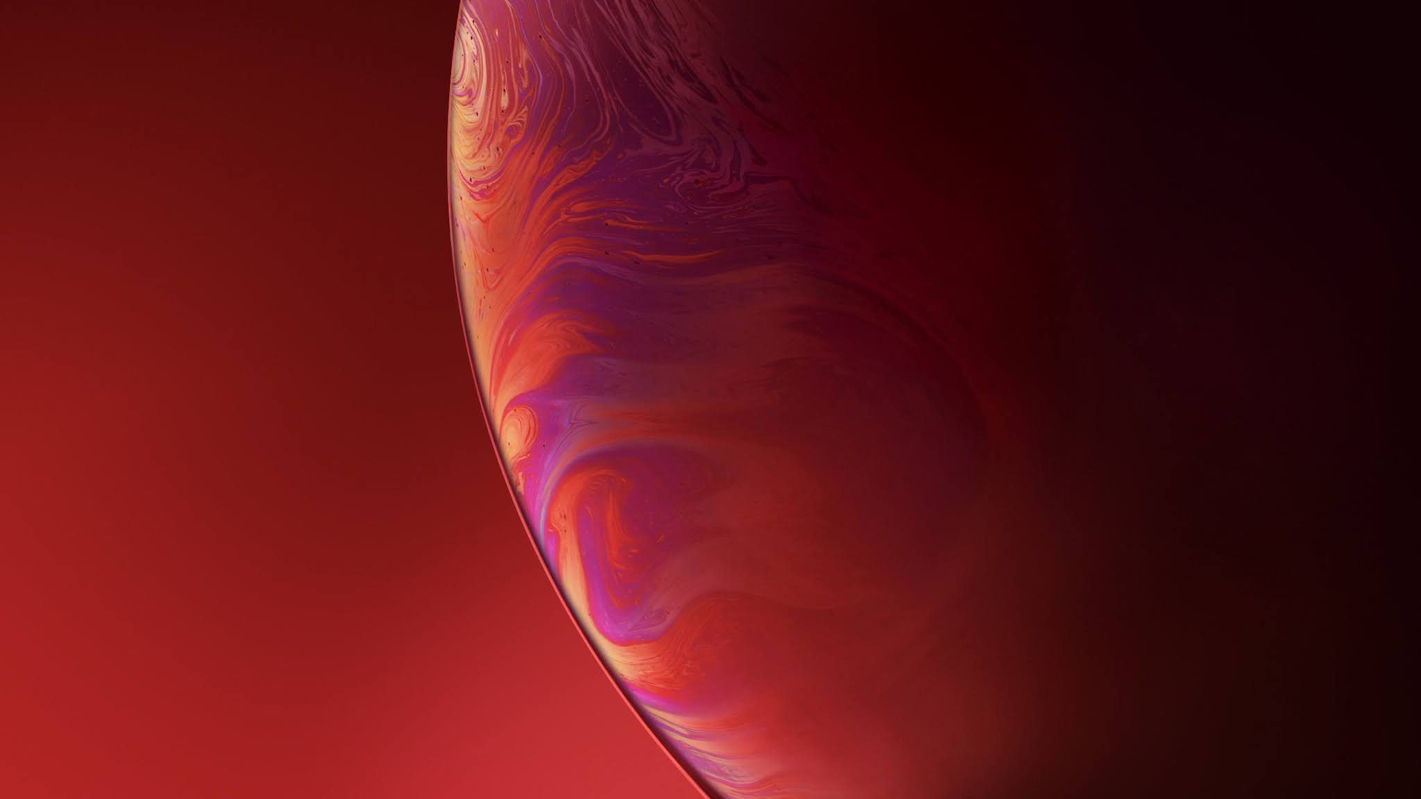 Wallpaper IPhone XR Double Bubble Red