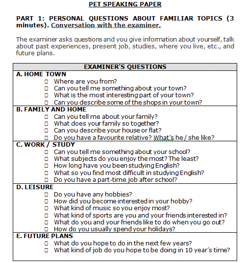 OUR ENGLISH BLOG 5th GRADE: Pet Speaking- Part 1