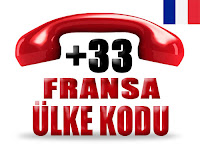 +33 Fransa ülke telefon kodu